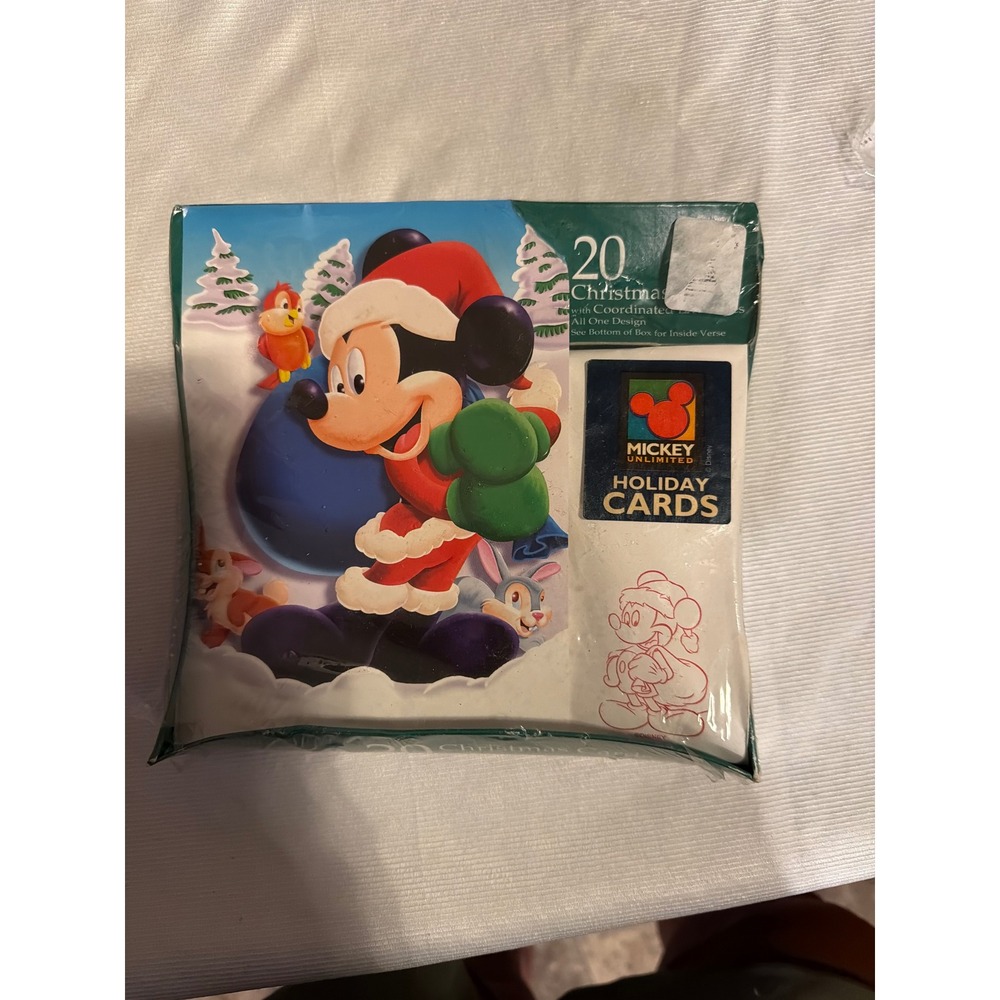 Vintage Mickey Unlimited Christmas Holiday Cards 20 Count Paper Magic Group New